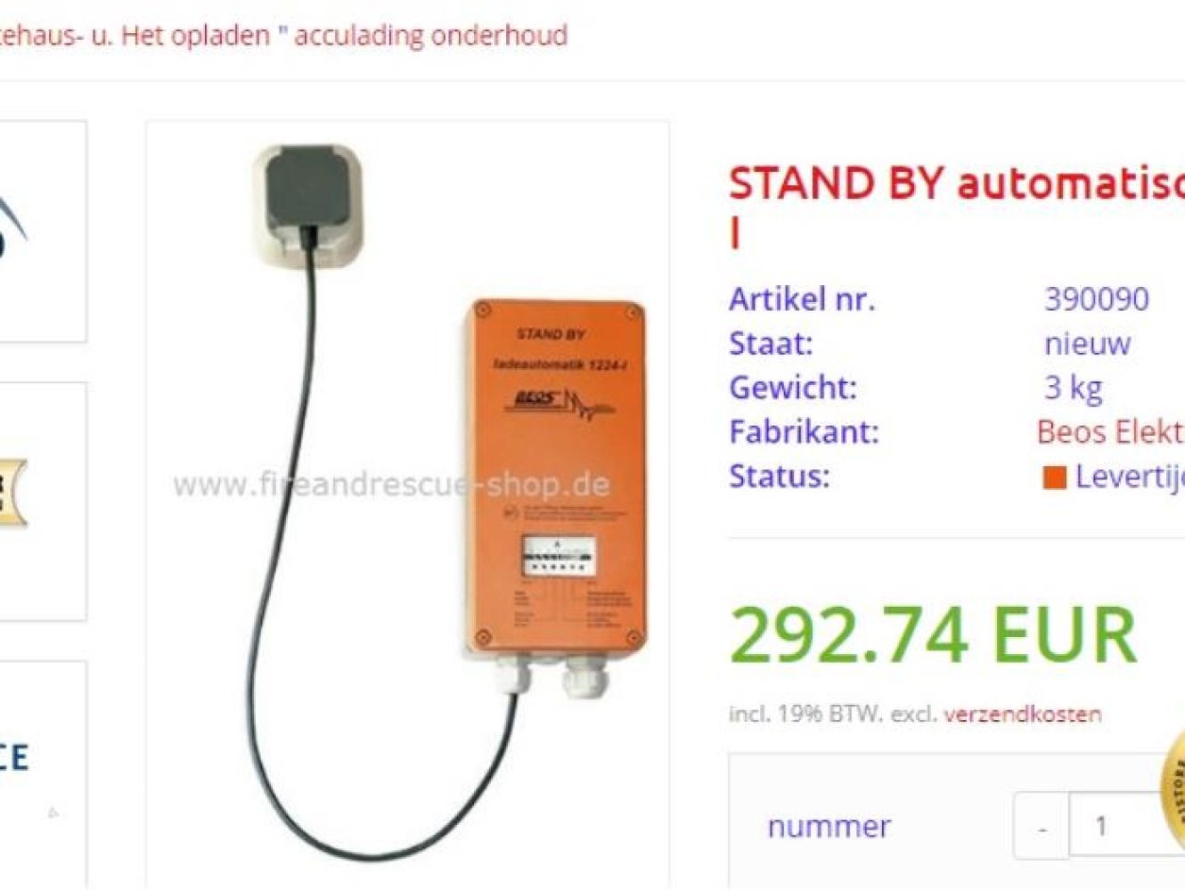 Renault - Master - Acculader
