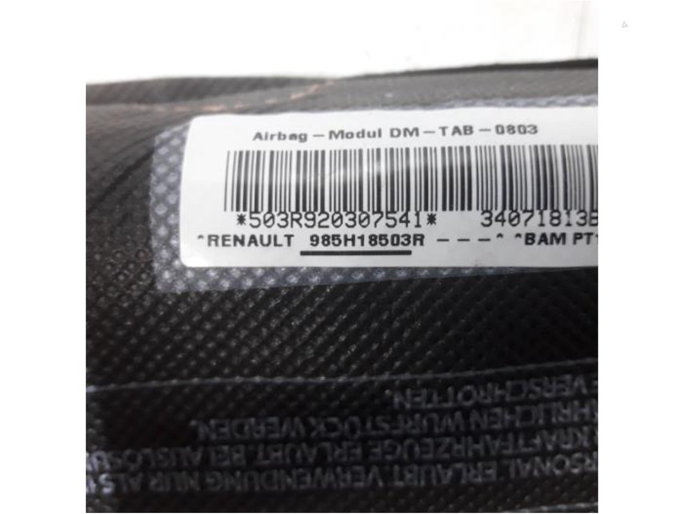 Renault - Clio - Airbag Sitz (Sitzplatz)