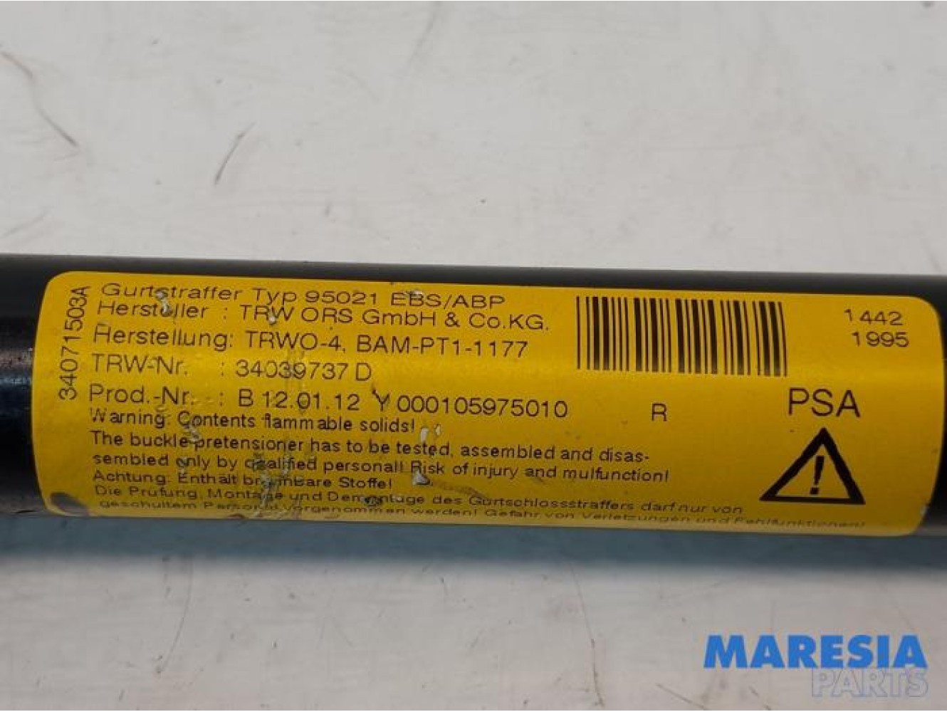 Peugeot - 3008 - Tendeur de ceinture droit