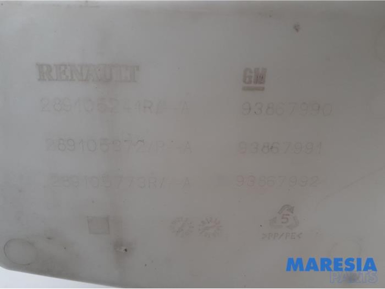Renault - Trafic - Front windscreen washer reservoir