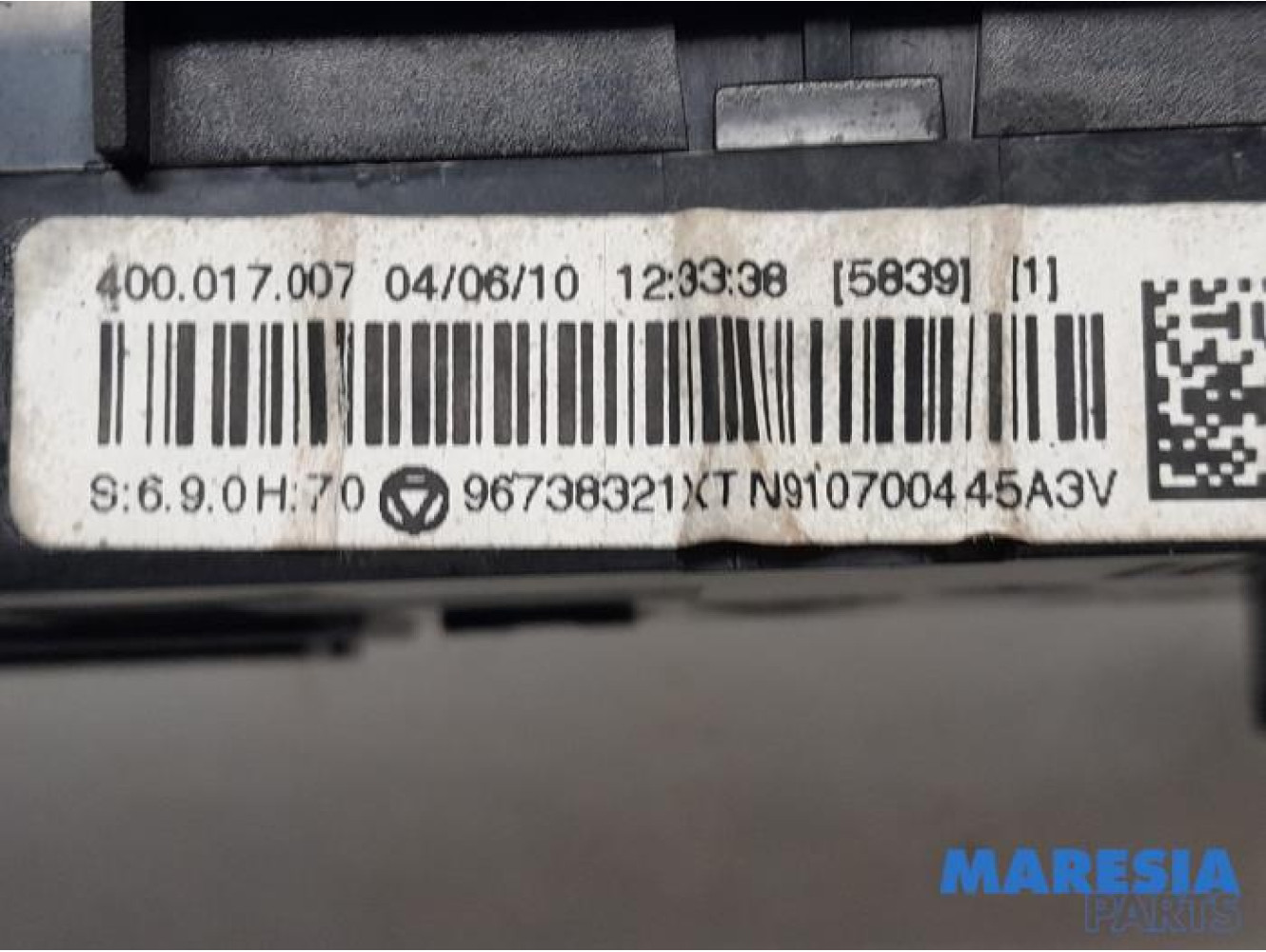 Peugeot - 5008 - Heater control panel