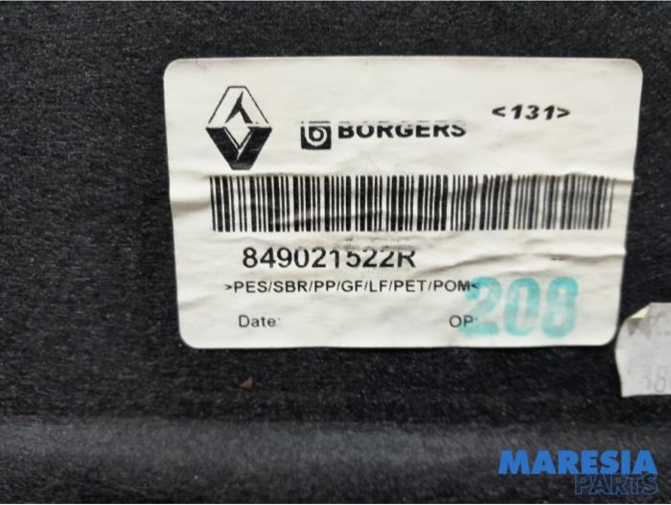 Renault - Scenic - Coffre tapis