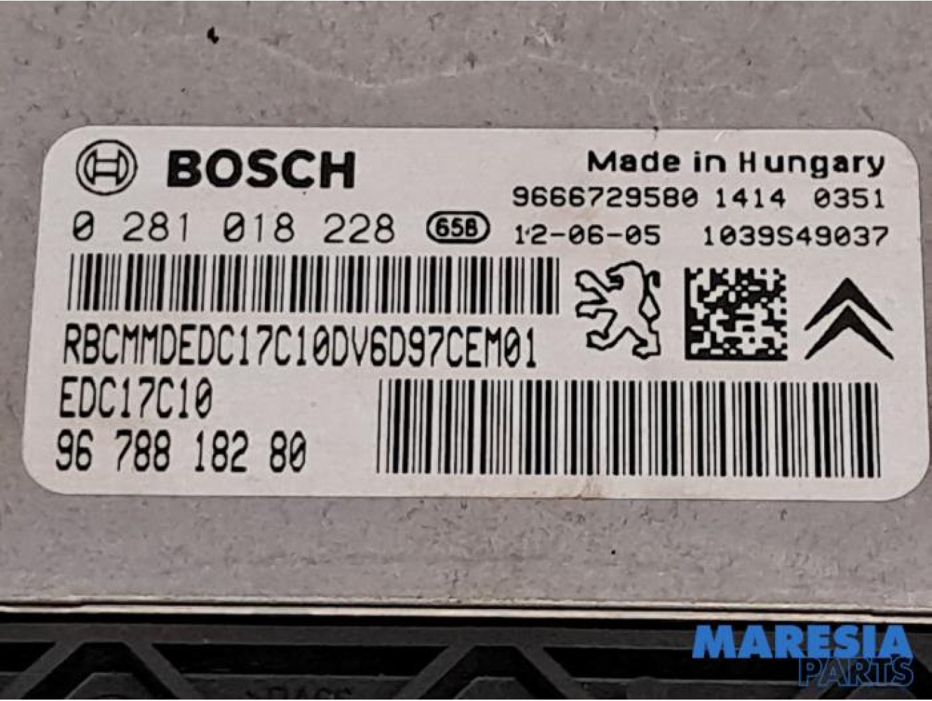 Peugeot - Partner - Engine management computer