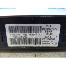Peugeot - 307 - Panneau de commandes chauffage